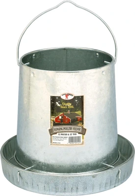 Little Giant 12lb Galvanized Hanging Poultry Feeder